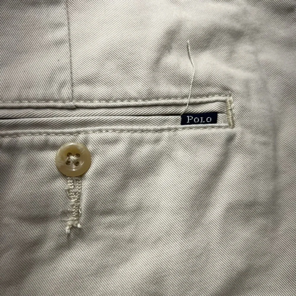 Polo Ralph Lauren Mens Khaki‎ Chino Shorts Size 33 Tan Cotton Flat Front 1633